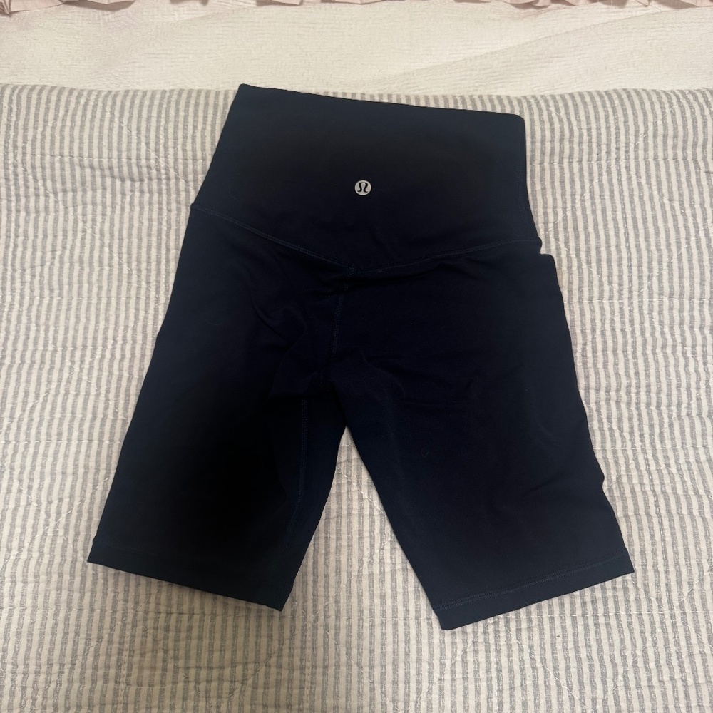 lululemon align navy biker shorts size 0